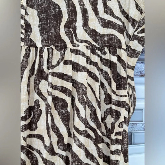 Daily Practice by Anthropologie Ruffled Mini Dress in Beige small - Picture 10 of 15